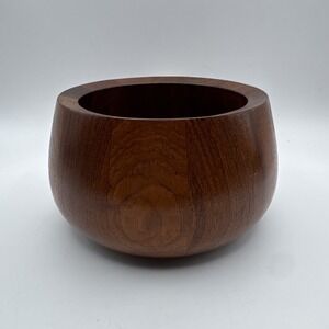 Dansk Staved Teak Wooden Bowl Danish Modern Jens Quistgaard Vintage 60s MCM 6.5"